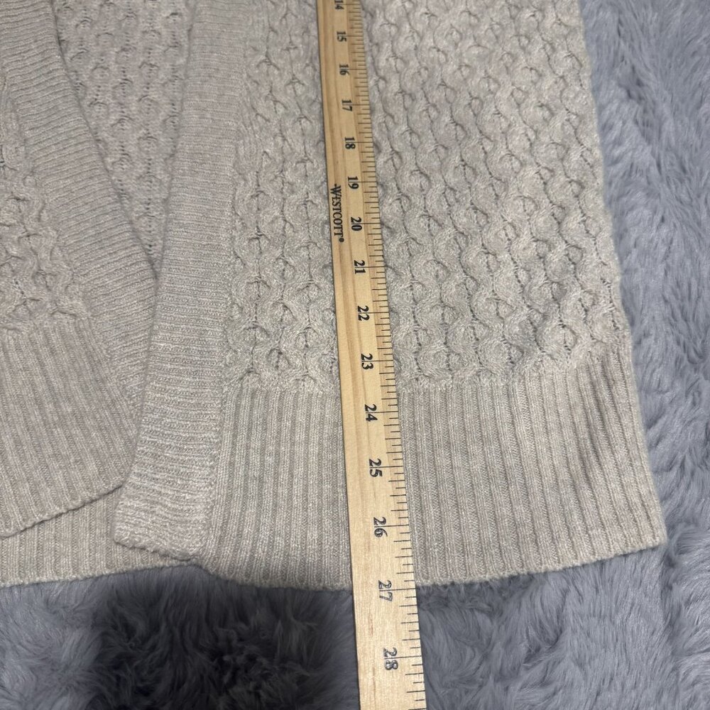 Universal Thread Womens S Cable Knit Cardigan Sweater Open Long Sleeve Beige - Picture 7 of 10